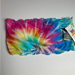 Salt & Cove ruffle edge tie dyed bikini top-NWT